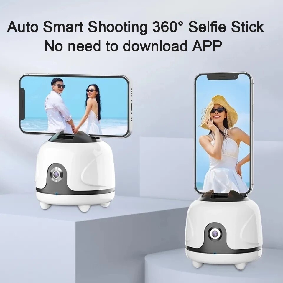 Auto Smart Shooting 360° Selfie Stick Intelligent Follow Gimbal AI-composition Object Tracking Auto Face Tracking Robot Camera