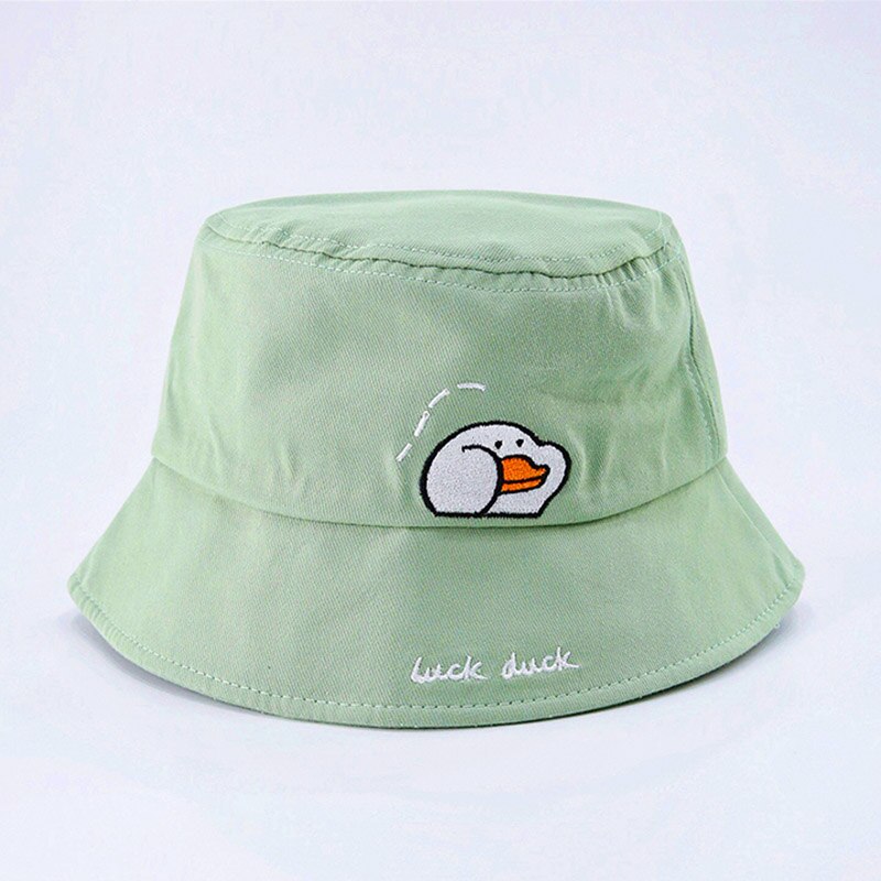 Vår sommar härlig tecknad baby hattar barn pojkar flickor strandmössor bomull sol hattar fiskar hattar: Grön