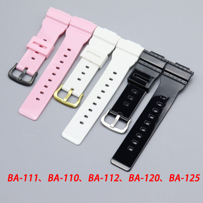 Correa de goma de resina para reloj Casio baby-g, repuesto de correa de reloj de 14mm, resistente al agua, accesorios para pulsera deportiva, BA-110/120/111/112
