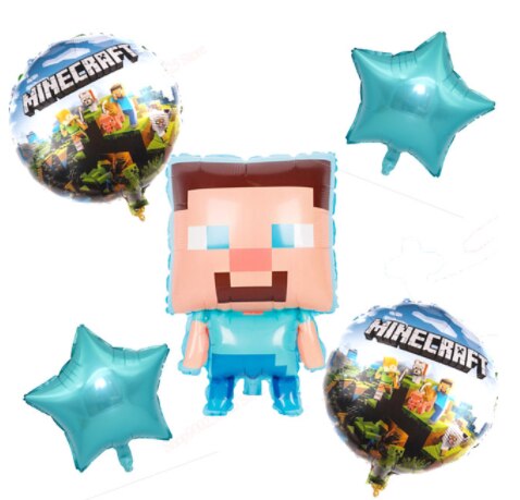 Mijnbouw Pixels Game Party Ballon Pixel Tnt Creeper Steve Verjaardag Supplie Decor Kid Jongens Speelgoed Thema Baby Shower Ballon: creeper balloon setB