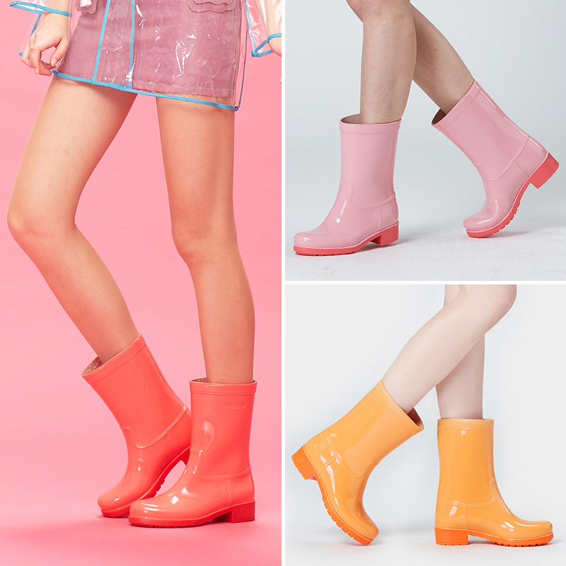 Dames regenlaarzen waterdicht halfhoge laarzen damesschoenen snoepkleuren laarzen voor dames damesschoenen laarzen pvc