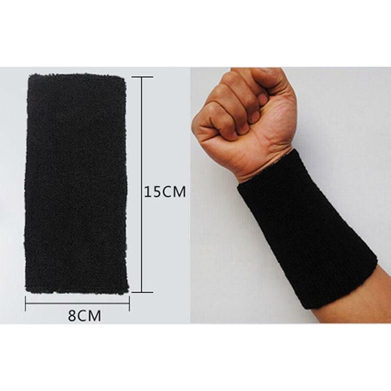 15cm 1Pc Weiche Sport Baumwolle Schweißband Handgelenk Unterstützung Unisex Armband