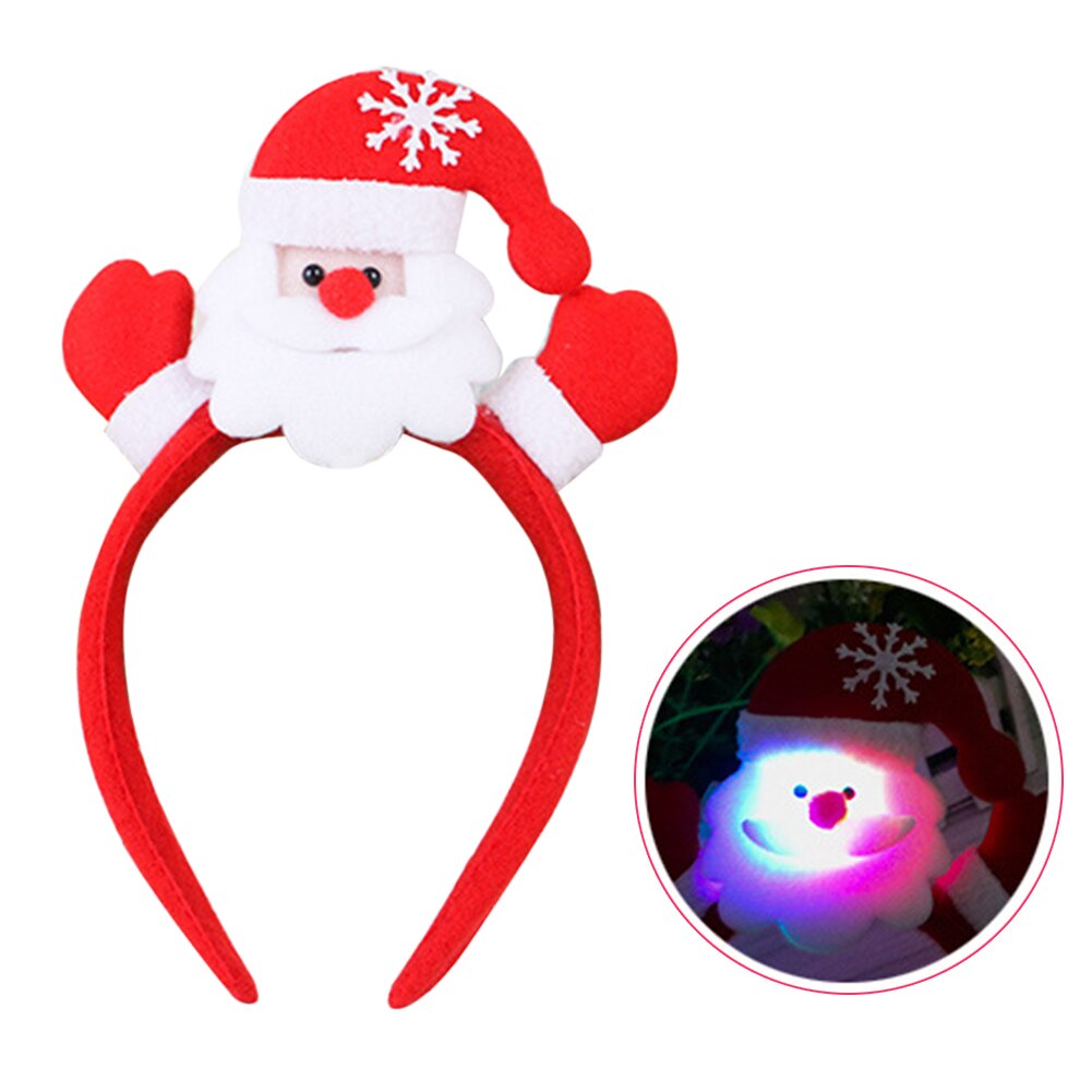 LED Flashing Christmas Hair Band Xmas Headband Light Up Hair Band For Christmas Decoration Party Christmas for Kids: Santa Claus