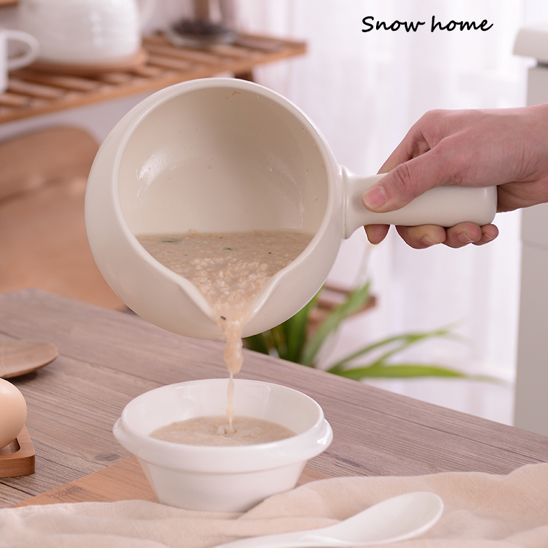 Lille gryderesuppe mini baby kogt mælk grød keramisk madlavning nudler høj temperatur sundhed madlavning gryderet gryde