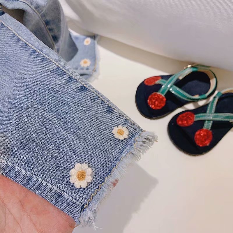 Meisjes Jeans Voor Kinderen Lente Herfst Broek Kinderen Jeans Kids Denim Broek Casual Ripped Baby Jean Baby Kleding