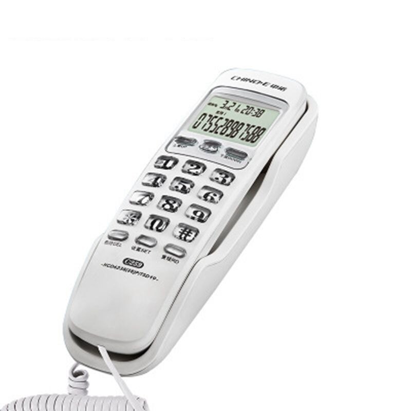 Téléphone portable mural DTMF/FSK, Mini téléphone fixe, maison, bureau, hôtel, appel entrant, identification, écran LCD, bureau: A