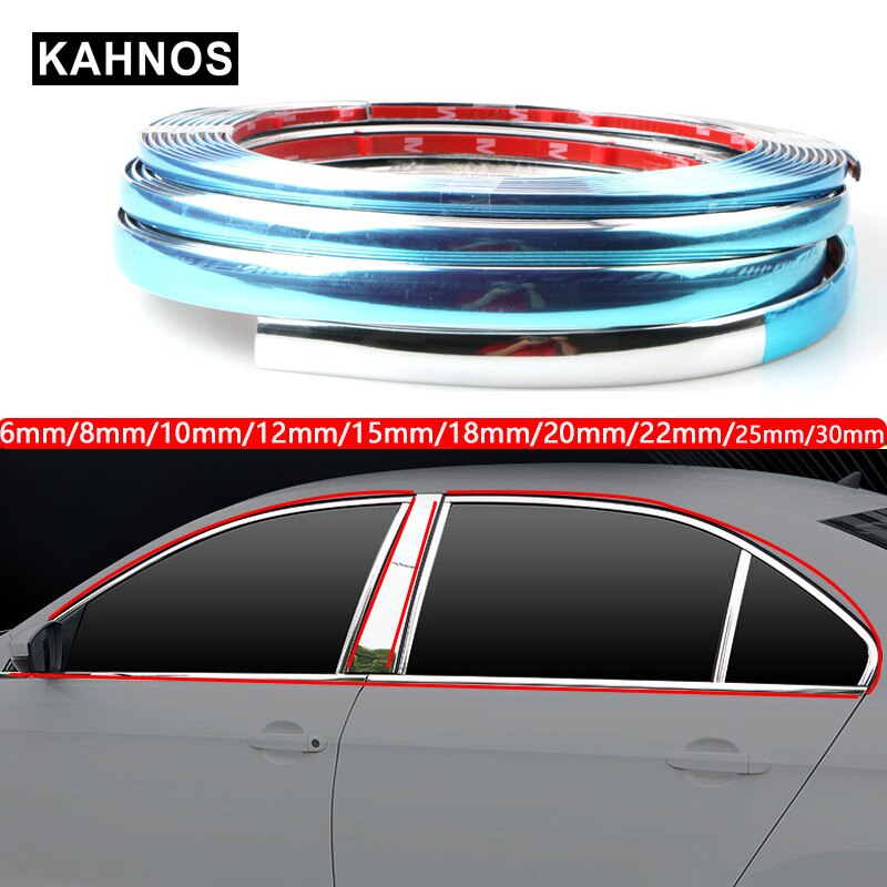 5M Auto Chrom Klebeband Streifen Dekoration Chrom Futter Formteil trimmen Auto Körper Stoßfänger Schützen Aufkleber Auto Tür Trimmt für toyota