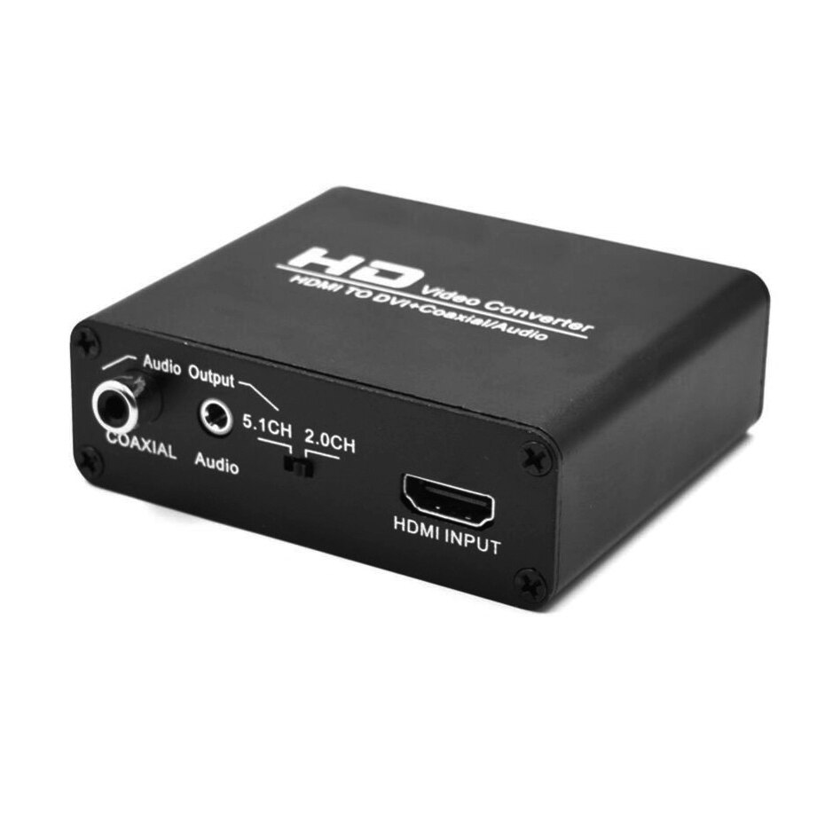 Convertisseur extracteur audio HDMI vers DVI + audio stéréo avec audio, pour PS4, apple TV, PC portable, ps3