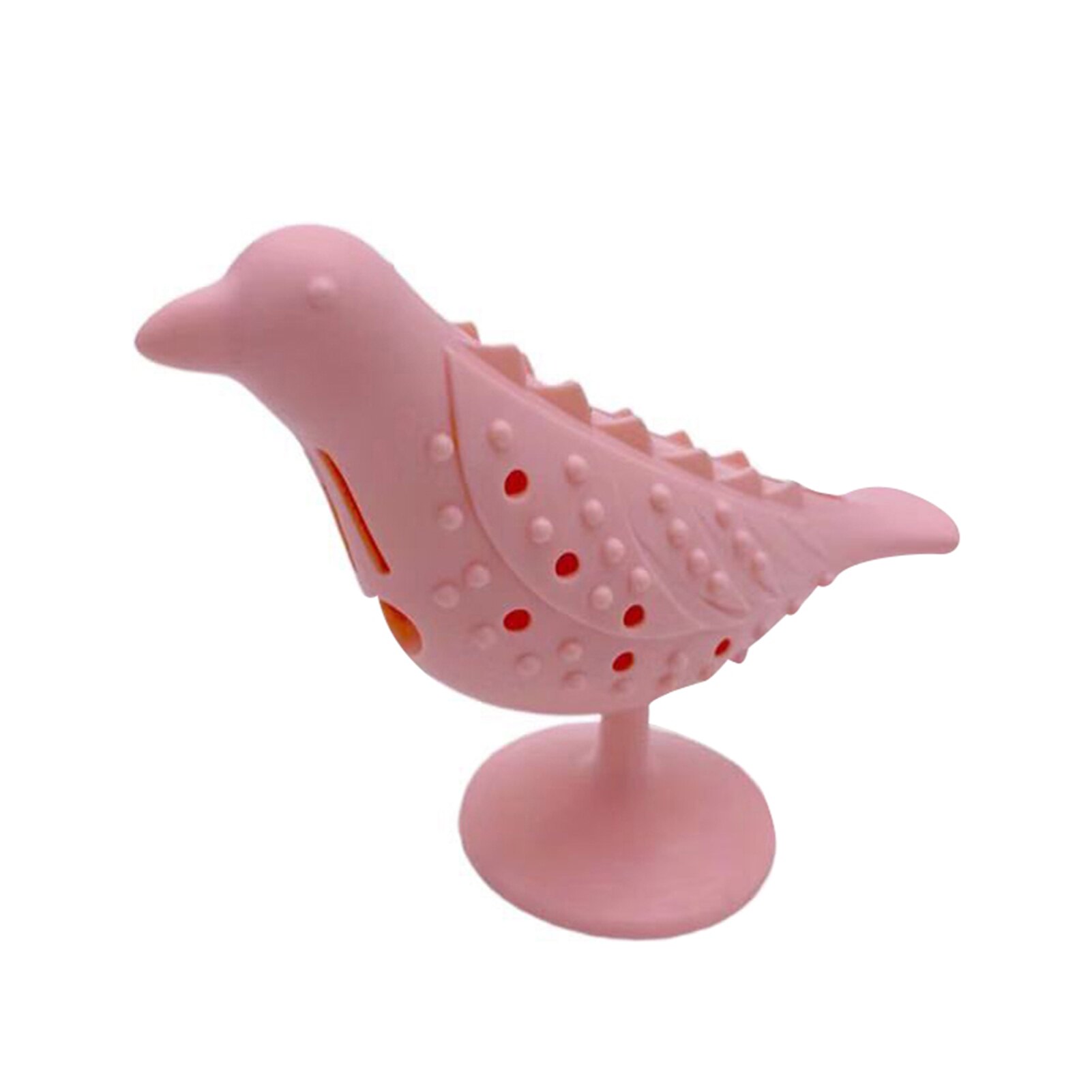 Cat Silicone Birds-Shape Molar Toys Smart Interaction Suction Cupbite Grinding Teeth Leaking Food Chew Toys NIN668