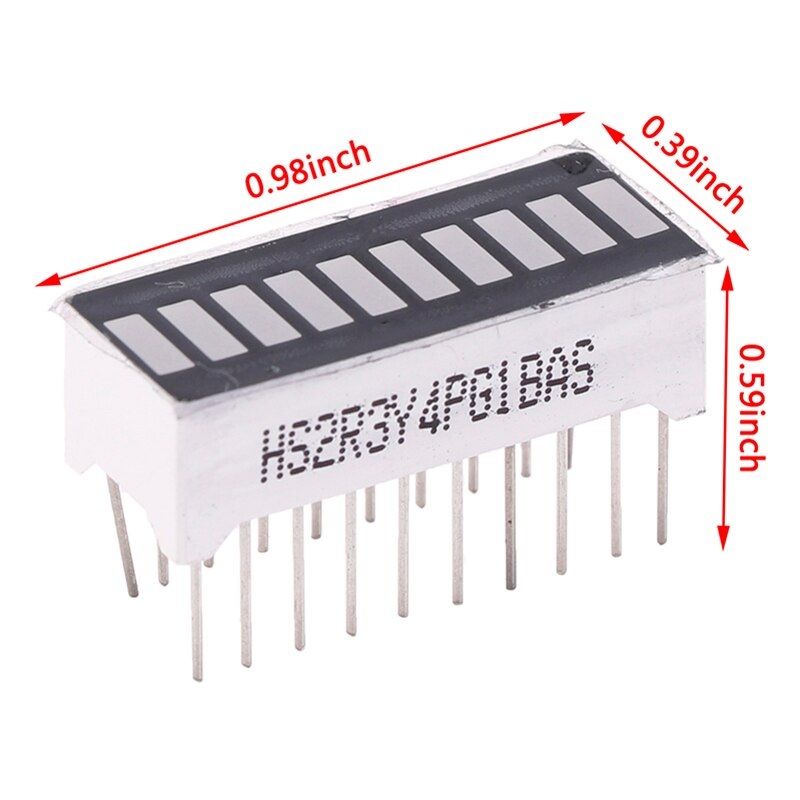5 Stuks Led Display Module 10 Segment Bargraph Licht Display Module Staafdiagram Ultra Heldere Rood Geel Groen Blauw