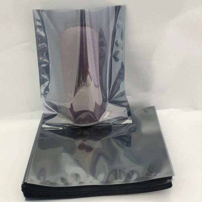 Factory Outlet Open Flat Mouth Antistatic Shielding Bags ESD Self Sealing Bag Antistatic Shielding Plastic Packaging Bag 16*20CM