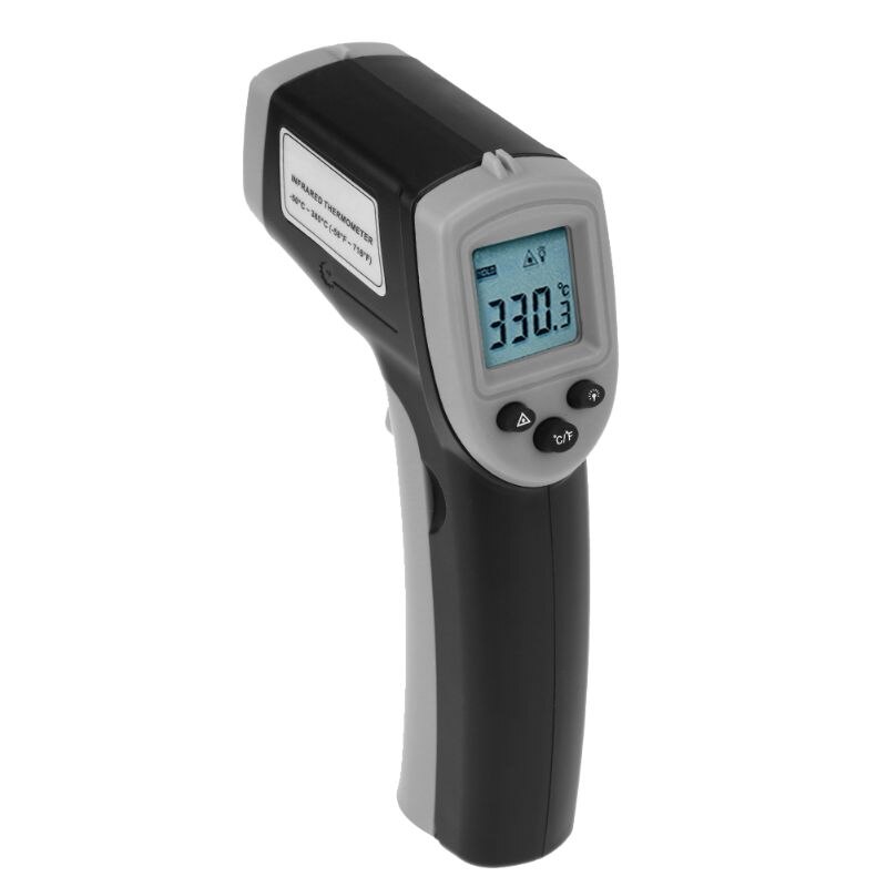 GM320 Digital Infrared Thermometer Pyrometer Non-Contact Temperature Meter ℃/℉: Black