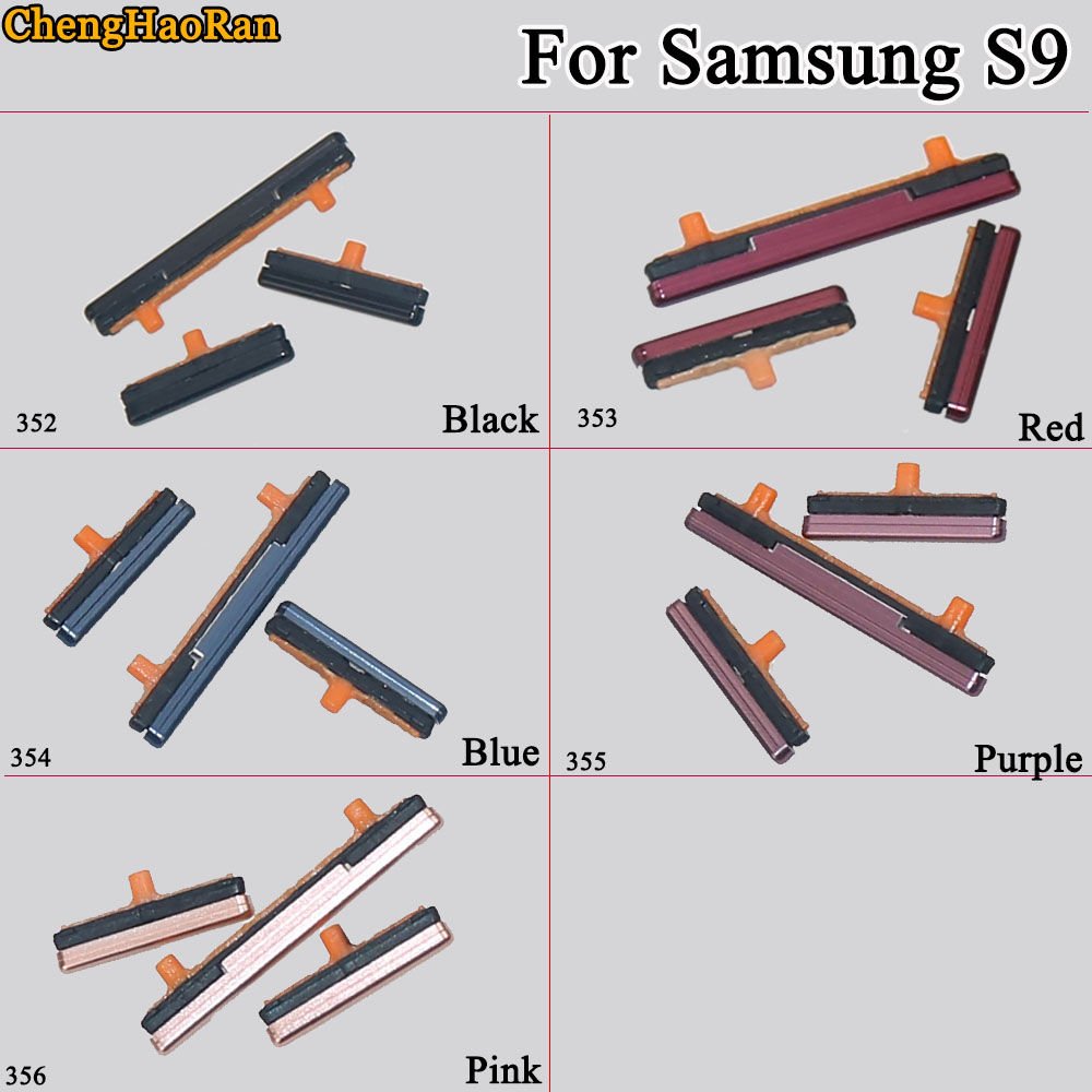 ChengHaoRan 1Set Voor Samsung Galaxy S9 Telefoon case volume power volume mute knop zijknop reparatie onderdelen vervanging