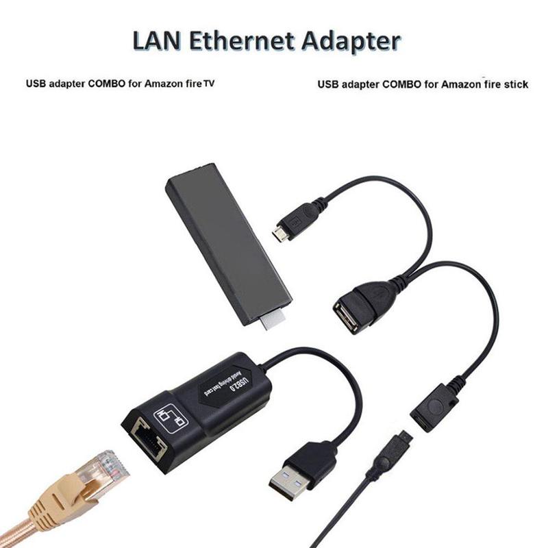 Hard Disk Data Cable MicroUSB Male to USB Female OTG Cable LAN Ethernet Adapter Support Automatic MDIX