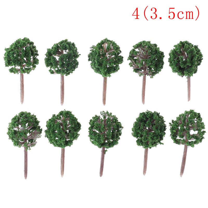 20pcs O Scale Model Trees – 1:50 Scale, Deep Green, 4 Inches Tall, Ready-Made For Train Layouts