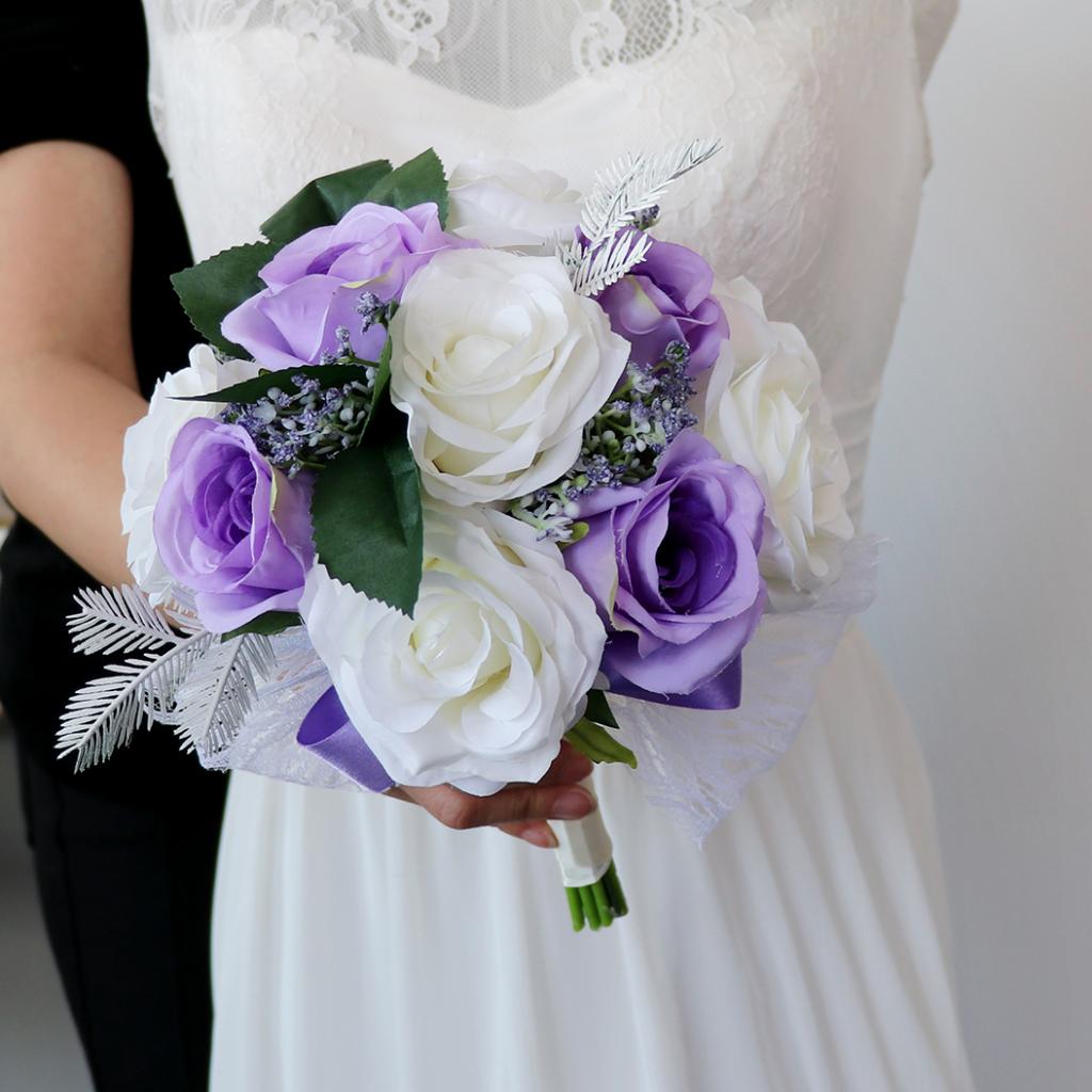 Handmade Realistic Wedding Bride Bouquet Hand Tied flower wesele Party Supplies wedding bouquet mariage floral hoops wedding2019