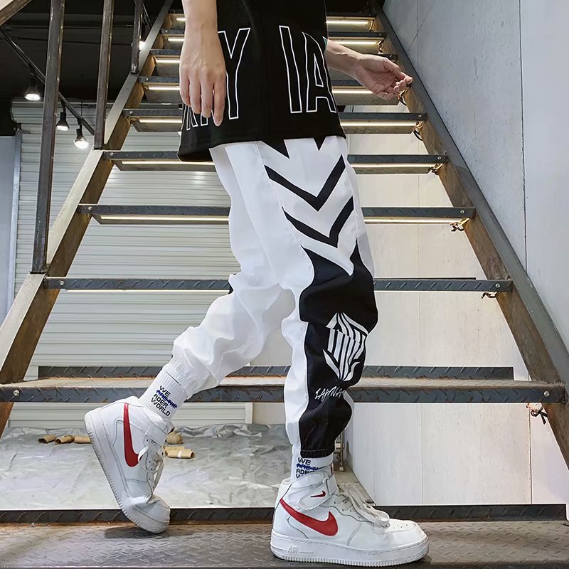 Streetwear Hip hop Joggers Pants Men Loose Harem Pants Ankle Length Trousers Sport Casual Sweatpants White Techwear M-3XL
