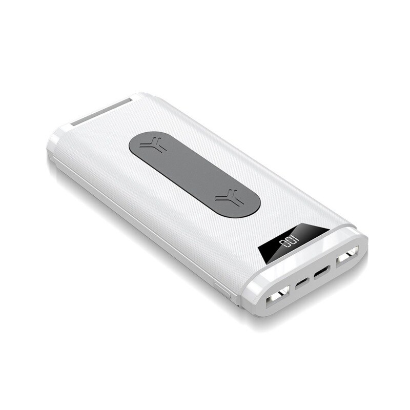 50000 mah trådløs strømbank hurtiglader telefonholder mikro-usb / type-c inngang til samsung xiaomi iphone huawei: Hvit