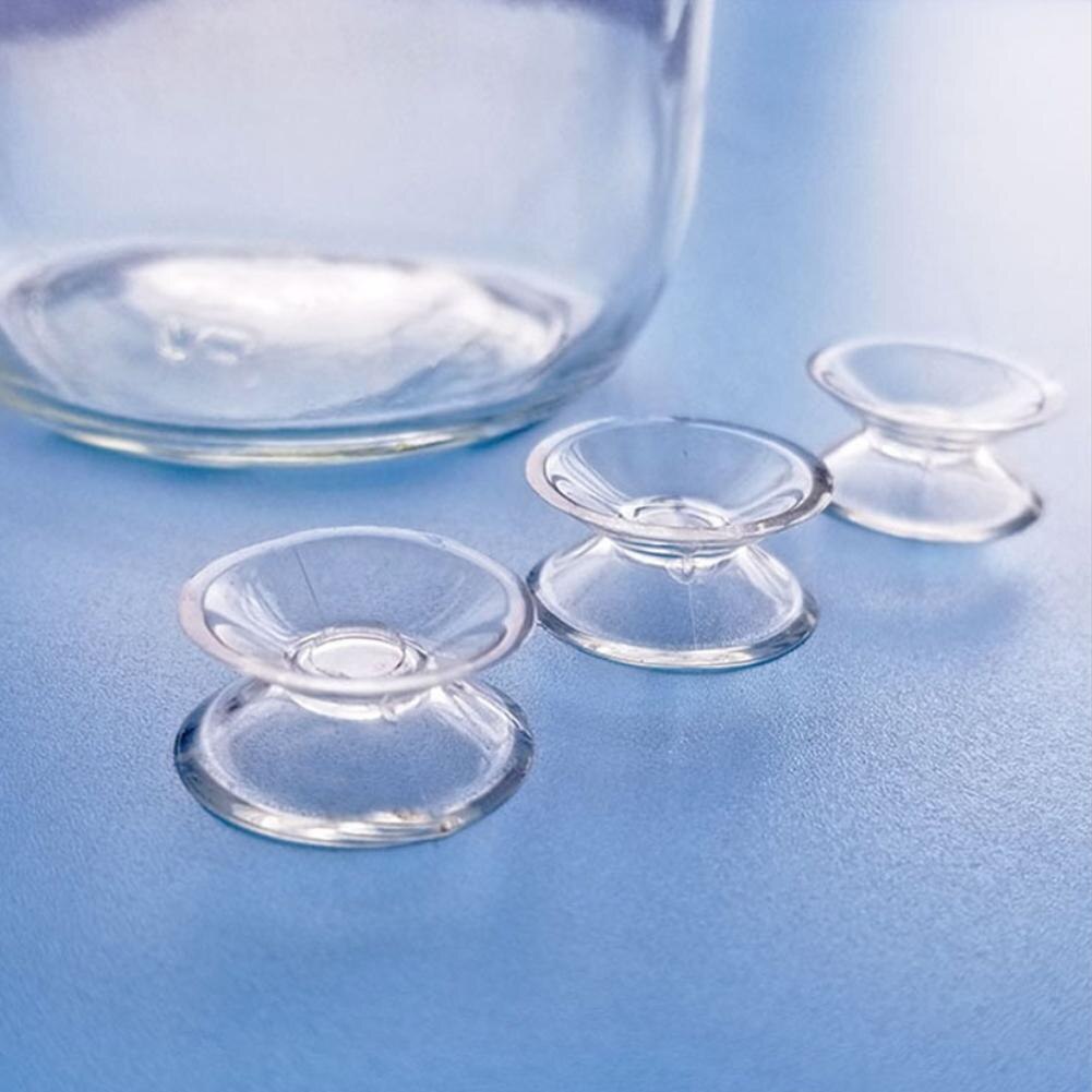 1pcs Double-sided Suction Cup 25/30/35/50mm Food Grade PVC Plastic Non-marking Round Suction Cup For Glass Sucker Pads