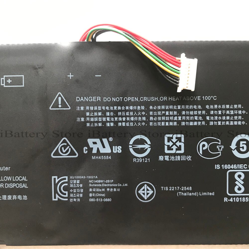 Genuino NC140BW1-2S1P batería para Lenovo IdeaPad 100S-14IBR serie 0813002 5B10K65026 4200mAh 7,6 V Batteria Original Akku