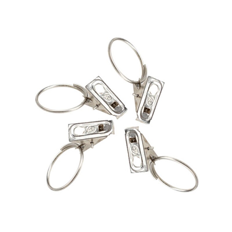 10 stuks Metalen Gordijn Clips Gordijn Gordijn Staaf Clips Klem Oogjes Ringen Universele Badkamer Product