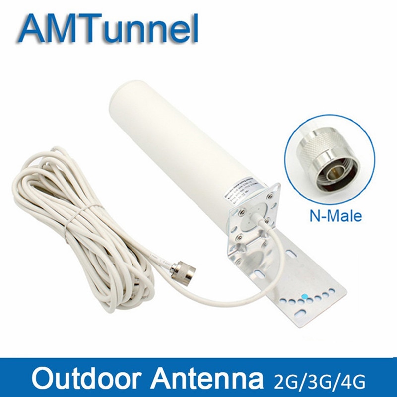 Mimo 4G Outdoor Antenne 2.4Ghz Antenne 3G 4G Lte Antenne 12dBi Met N Male/Sma mannelijke 5 M/10 M Voor Mobiele Signaalversterker