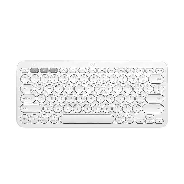 Logitech K380 Wireless Bluetooth Keyboard Multi-device Portable Ultra-thin Keyboards For Windows Android ios universal Original: white
