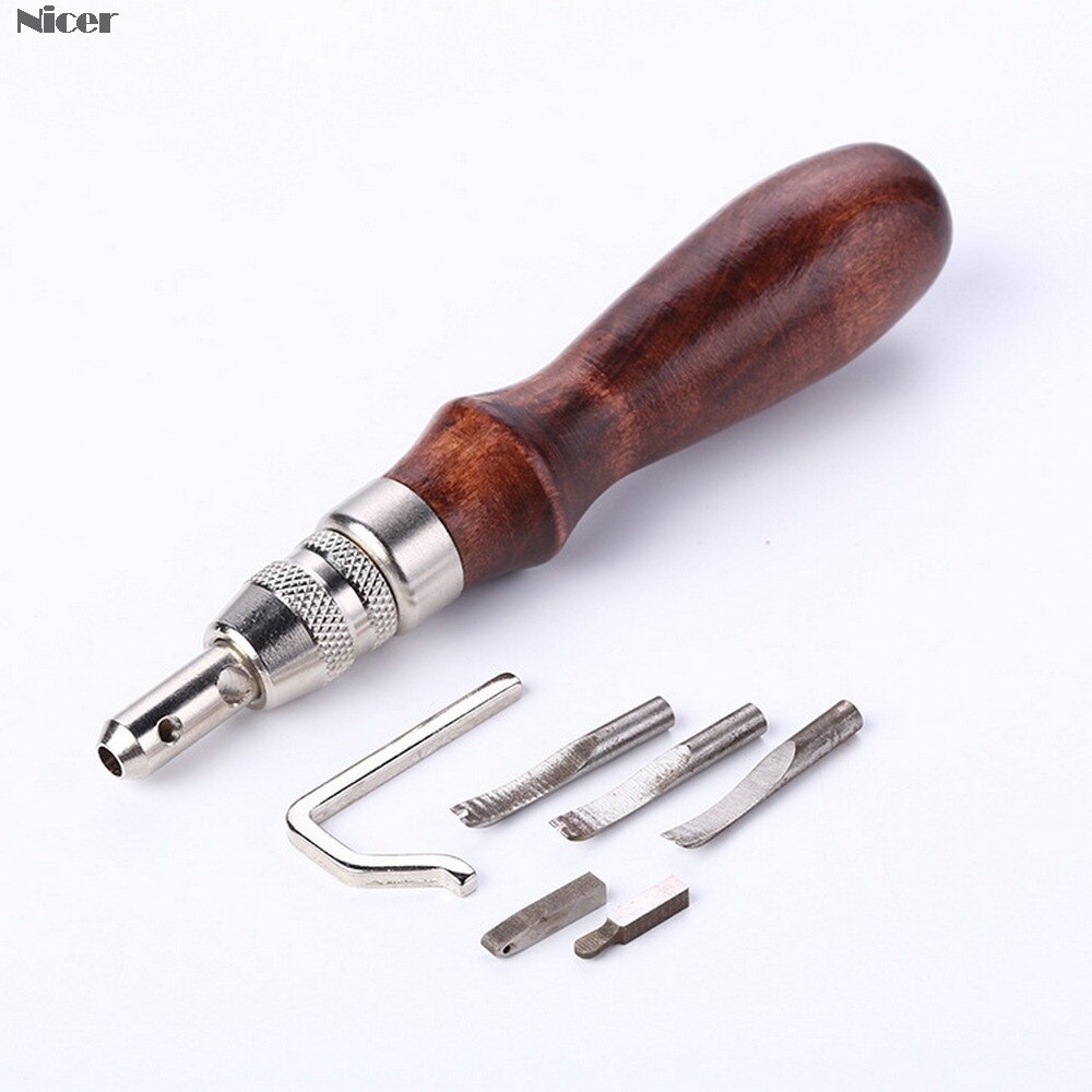 6-in-1 Grooving Tool Multi-function Groover Trencher Blanking Cut Edge Drilling Line Device Crimper Hand Tools