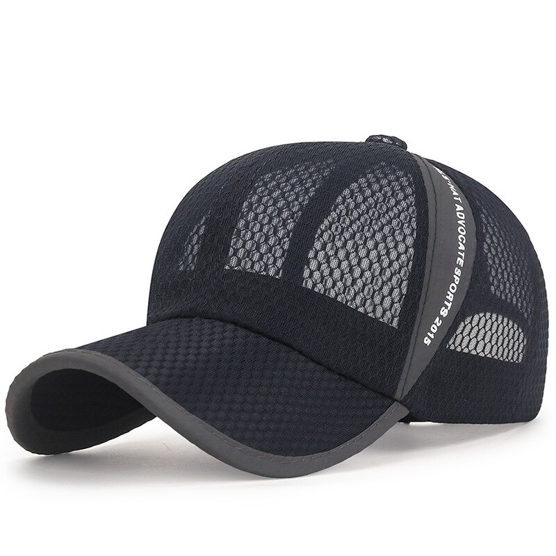 2022 neue männer Mesh Baseball Cap Atmungsaktiv Sommer Caps Papa Hut Outdoor Angeln Hüte Knochen Gorras Hysterese Trucker Cap: Navy Blau