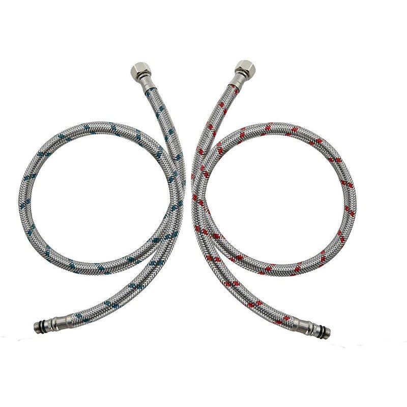 Tubos flexibles de fontanería de acero inoxidable 304, mezclador de agua y fría, mangueras de suministro de agua, accesorios de baño, 60/80cm