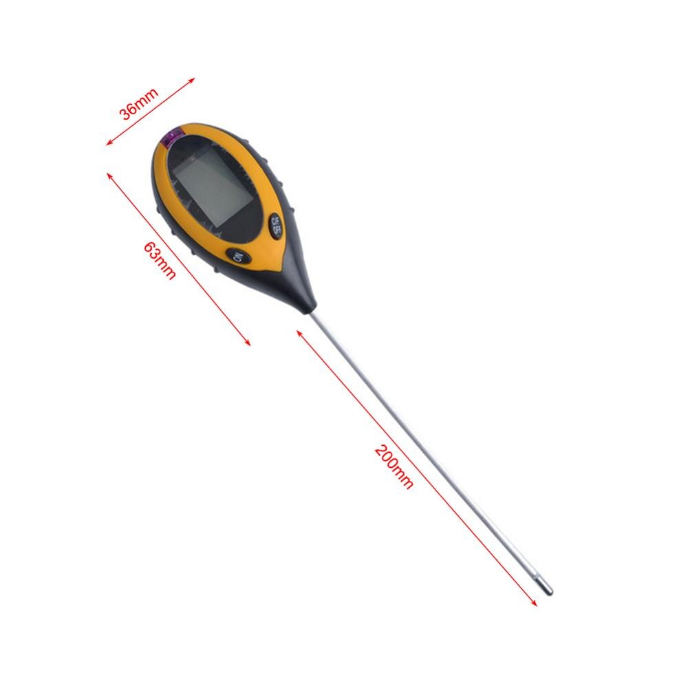 4 In 1 Digital PH Meter For Gardening Plants Soil Temperature Humidity Tester Hight Efficient Monitor Durable PH Meter