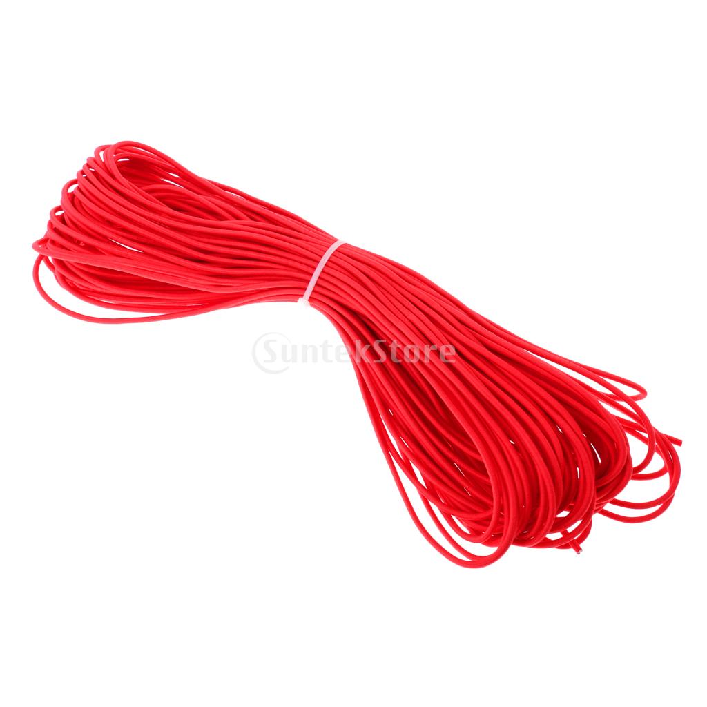 3mm Blue/Red Strong Elastic Round Bungee Rope Shock Cord Tie Down Boats Trailers Roof Rack 100m 50m 30m 20m 10m 5m 2m 1m 0.5m: 20m Red