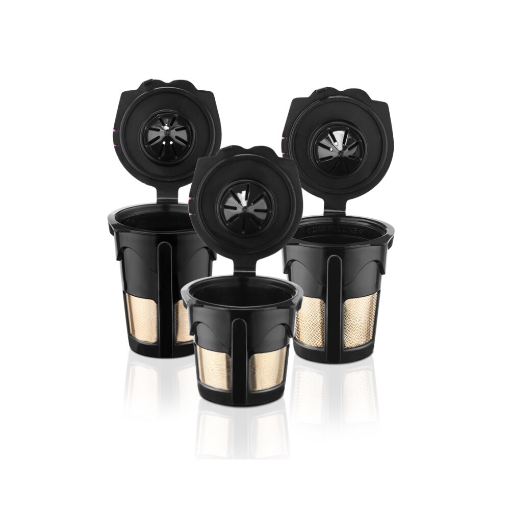 Reusable K Cup Coffee Capsule Refillable keurig Coffee Pod Compatible with keurig 2.0, 3 Different Size Reusable K-Cups: 3Cups-20PaperFilter