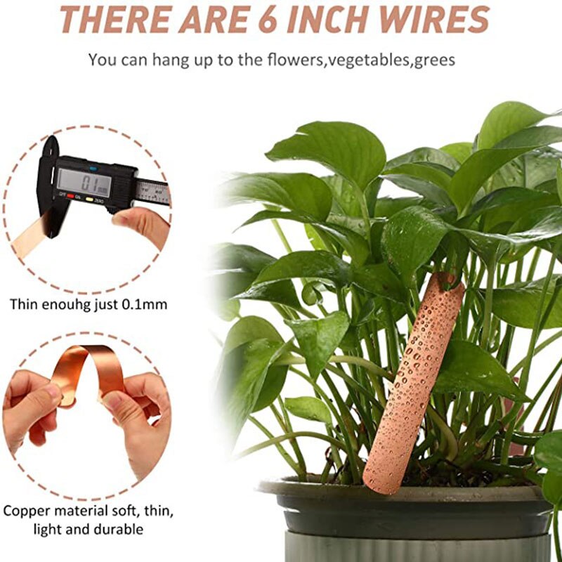 60Pcs Copper Gardening Labels Copper Wire Reusable Practical Plant Tag Plant Identifier