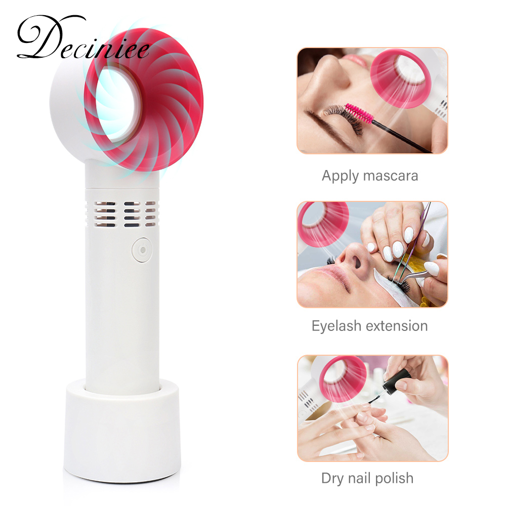 Draagbare Usb Oplaadbare Mini Fan Wimper Fan Droger Bladeless Handheld Fan Voor Wimper Extension Blower Voor Essentiële Wimper