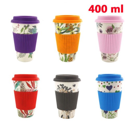Stylish Reusable Bone China Ceramic Travel Mugs Tea Coffee Travel Mug Cup Silicone Lid