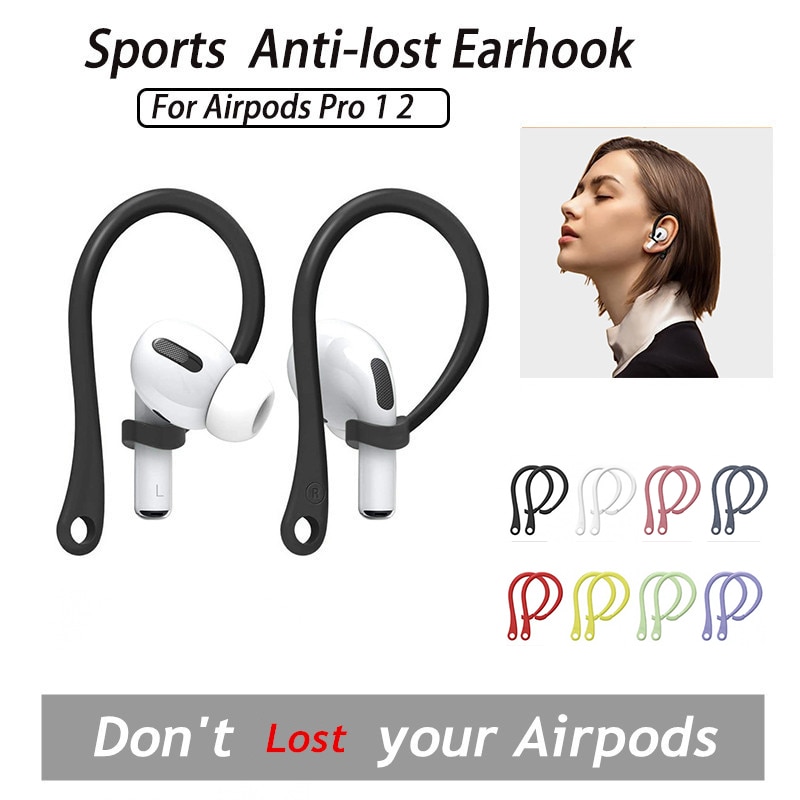 2 Paar Oorhaken Voor AirPods – Anti-Slip Sport Haken – Compatibel Met AirPods 1,2,3,4,Pro,Pro2 – Wit & Zwart