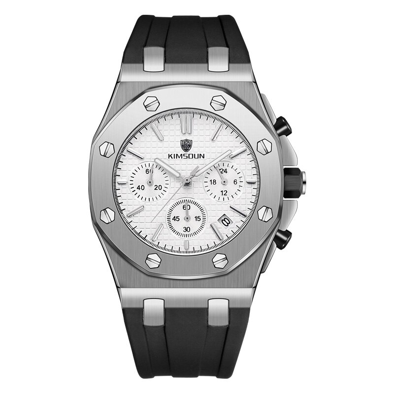 Herrklockor topp lyxmärke herr roséguld unik sportklocka herr quartz datumklocka vattentät armbandsur relogio masculino: Alternativ 4