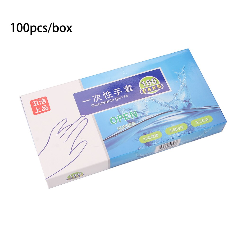 100/200Pcs/Set Food Plastic Gloves Disposable Gloves For Restaurant Kitchen BBQ Eco-friendly Food Gloves Fruit Vegetable Gloves: 100pcs-box