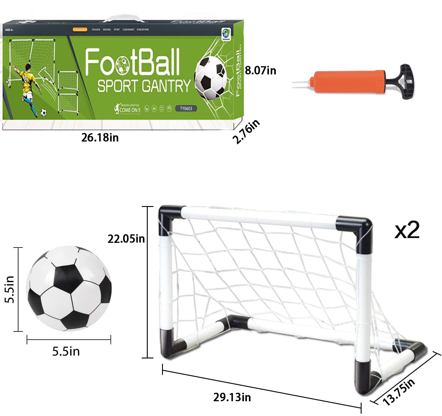 Juego de portería de fútbol para niños, fútbol y entrenamiento para deportes de interior, portería de fútbol al aire libre, juguetes para padres e hijos: Default Title