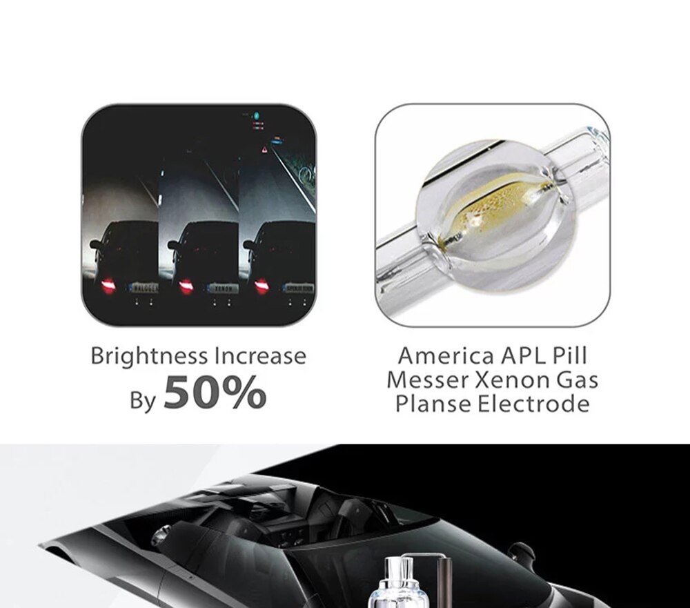 PANDUK-bombilla de Xenón para coche, luz de Auto HID de 35W, D2S, 3000K, 4300K, 5000K, 6000K, 8000K, 10000K, 12000K, 12V, 1 Uds.