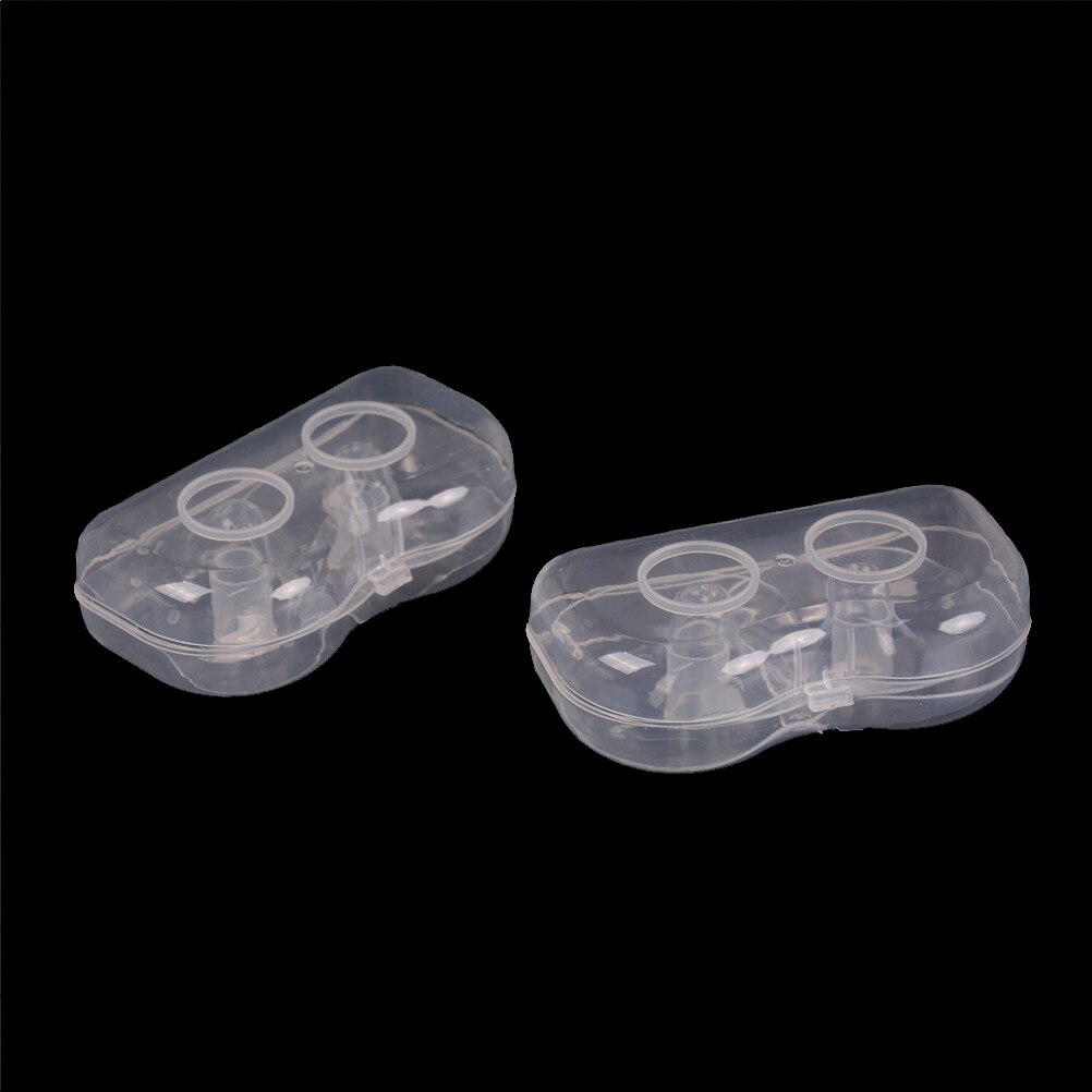 2 pièces doux Ultra mince Silicone Contact mamelon bouclier bébé lait maternel protecteur d'alimentation avec étui de transport