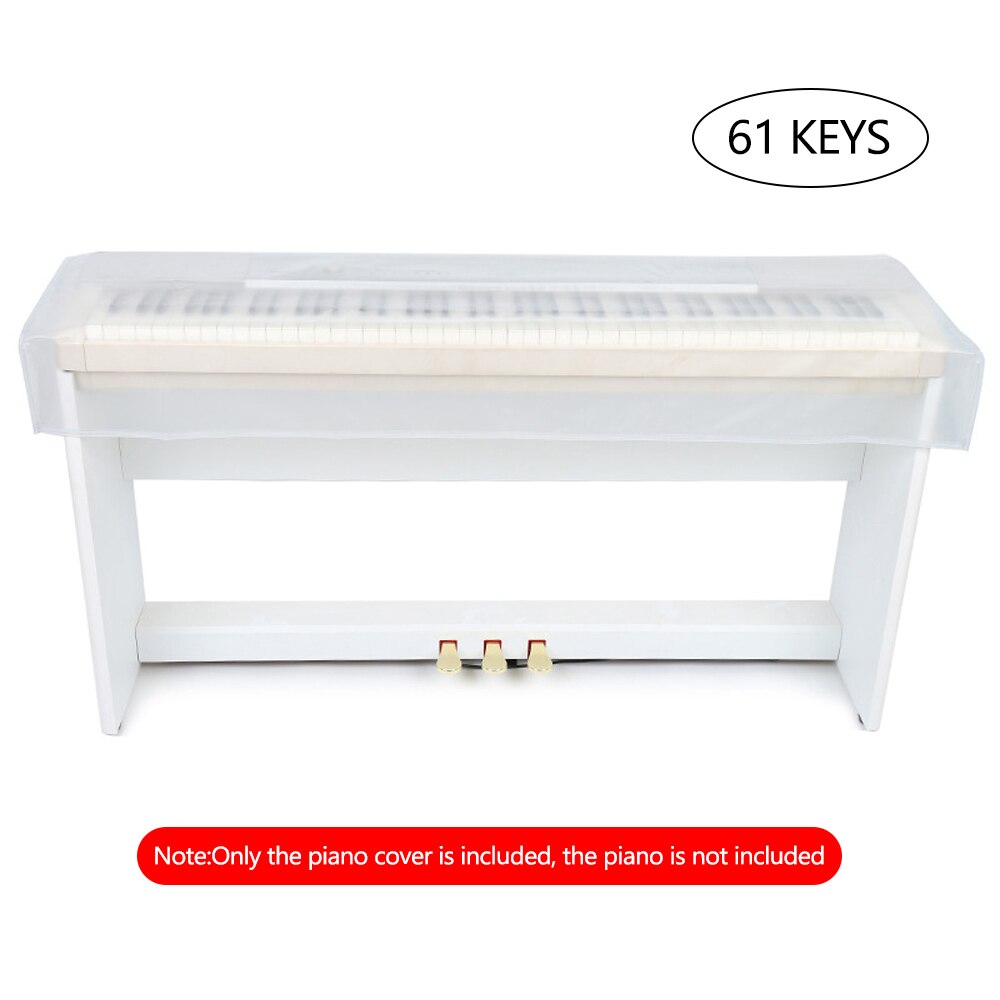 Couvercle de Piano arénacé Transparent clavier de Piano numérique étanche à la poussière et étanche accessoires d'instruments de clavier de couverture: for 61-keys piano