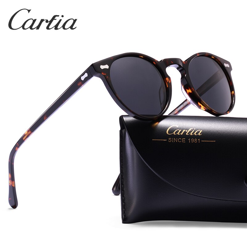 Carfia Gafas De Sol Mujer Hombre Polarizadas Redondas lentes de sol Gregory Peck Women Vintage Sunglasses 100% UV400 5288