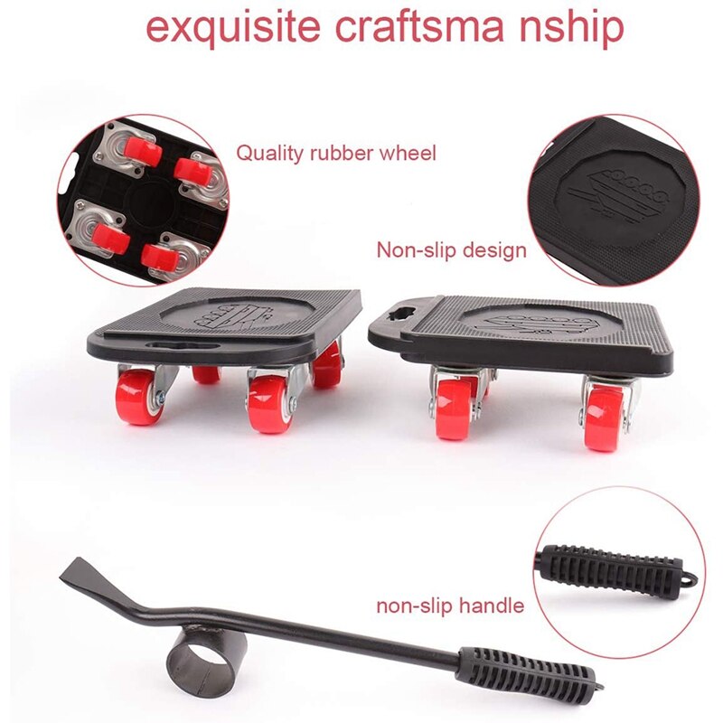 Sollevatori di mobili per mobili pesanti con carrelli per ruote, cursori per mobili, strumenti di spostamento del rullo per mobili