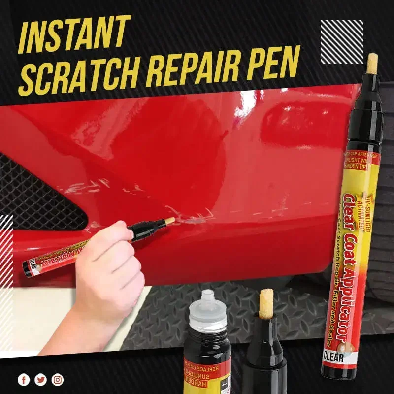Penna per riparazione graffi auto Penna per ritocco Penna per pittore Riparazione superficiale Applicatore professionale Dispositivo per rimozione graffi trasparente per auto di qualsiasi colore