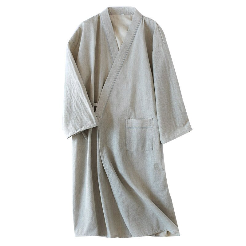 ventilation annoncere fjendtlighed Bomuldsgasbind kimono mænds badekåbe blød letvægts yukata mænd peignoir  morgenkåbe til mænd – Grandado