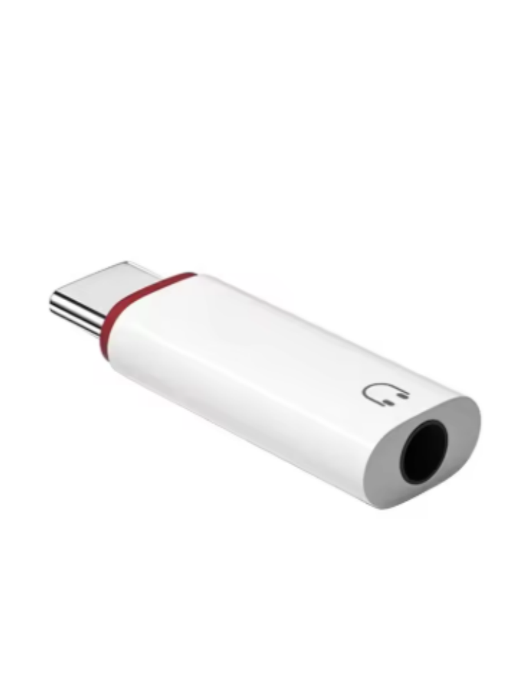 1-2pcs Type c To 3.5mm Earphone Adapter 3.5 Jack USB C Audio Converter for iPhone 15 Huawei C to 3.5mm phone Connector: WHITE