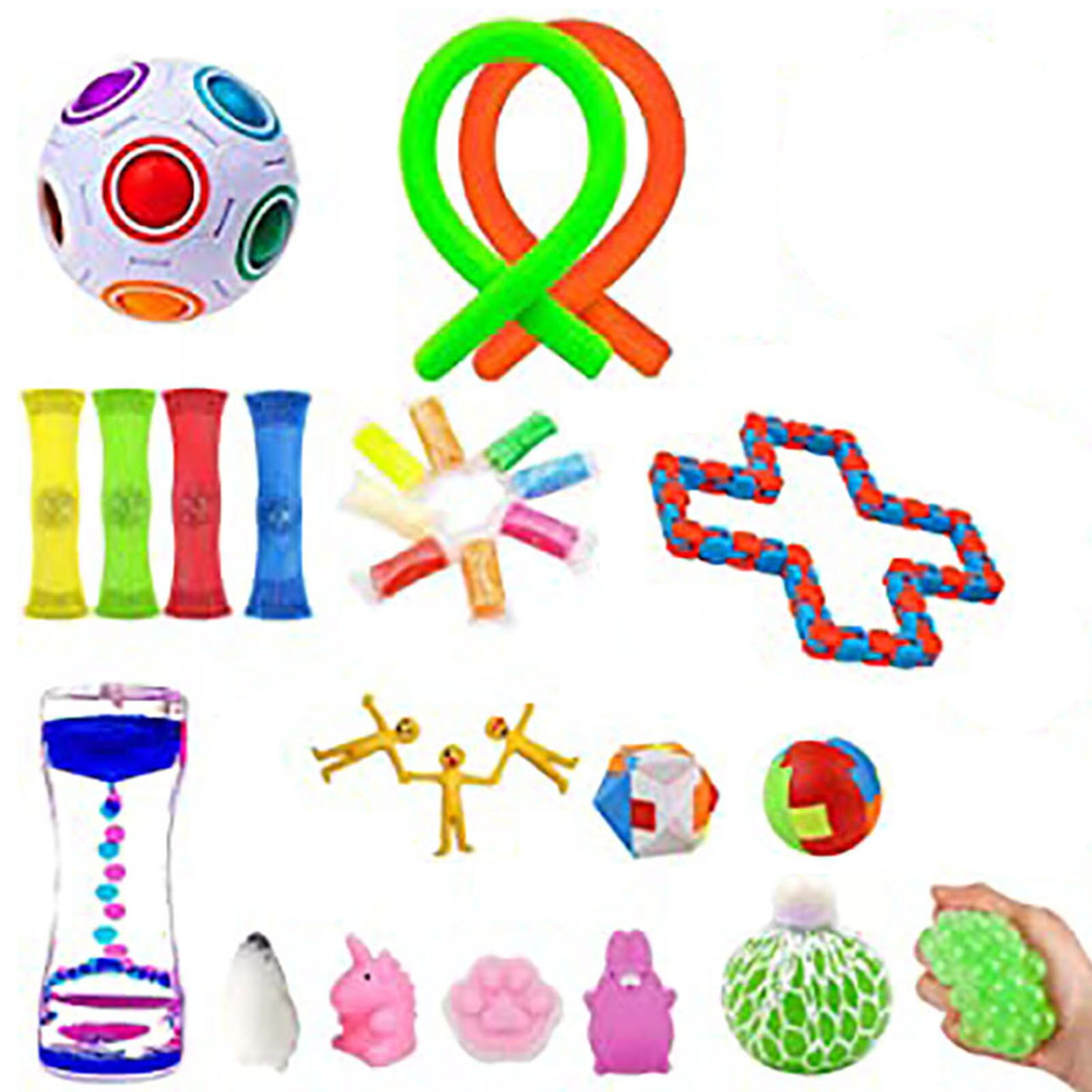 22 pacote de brinquedo sensorial fidget conjunto de alívio do estresse brinquedos para crianças adultos brinquedo sensorial fidget conjunto de brinquedo sensorial aliviar o estresse: 04