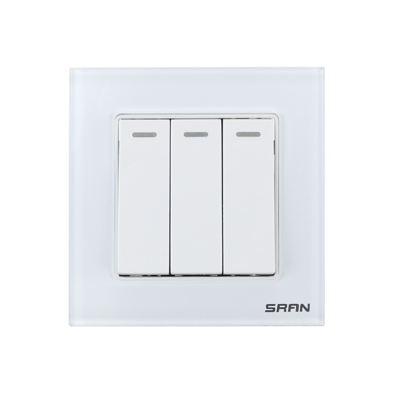 electrician wall triple open single control switch keyboard type 86 three-position light power switch panel
